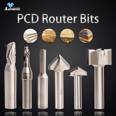 بتات PCD Router قابلة للتخصيص لمواد الخشب Cnc Router Bit